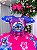 Vestido Infantil Stitch e Lilo Menina Festa Azul Luxo - Imagem 3