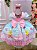 Vestido Infantil Galinha Azul e Rosa Temáticos - Imagem 6