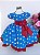 Vestido Infantil Azul Galinha Pintadinha Poá Azul - Imagem 1