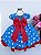 Vestido Infantil Azul Galinha Pintadinha Poá Azul - Imagem 3