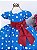 Vestido Infantil Azul Galinha Pintadinha Poá Azul - Imagem 2