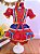 Fantasia Infantil Junino Vermelho Florzinhas Coloridas - Imagem 1