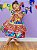 Vestido Infantil Junino Arraiá Florido Colorido Festas - Imagem 6
