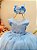 Vestido Infantil Damas de Honra Longo Azul Bebê Pérolas - Imagem 2