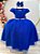 Vestido Infantil Longo Azul Royal Busto Nervura Festas Damas - Imagem 2