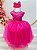 Vestido Infantil Pink Damas de Honra Longo Pérolas e Strass - Imagem 1