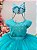 Vestido Infantil Verde Damas Pérolas Strass Luxo - Imagem 2