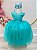 Vestido Infantil Verde Damas Pérolas Strass Luxo - Imagem 4