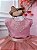 Vestido Infantil Rose Strass Pérolas Damas Luxo - Imagem 4