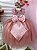 Vestido Infantil Rose Strass Pérolas Damas Luxo - Imagem 3