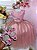 Vestido Infantil Rose Strass Pérolas Damas Luxo - Imagem 5