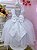 Vestido Infantil Branco Busto Strass Damas Luxo Festas - Imagem 3