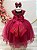 Vestido Infantil Damas de Honra Longo Marsala Pérolas - Imagem 3