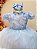 Vestido Infantil Azul Bebê Busto Renda Festas Casamento - Imagem 2