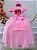 Vestido Infantil Rosa Daminhas Renda e Cinto de Pérolas - Imagem 3