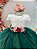 Vestido Infantil Longo Off White Saia Verde Esmeralda Daminha - Imagem 4