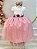 Vestido Infantil Off White Saia Rose C/ Renda e Broche Flor - Imagem 2