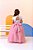 Vestido Infantil Off White Saia Rose C/ Renda e Broche Flor - Imagem 5