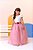 Vestido Infantil Off White Saia Rose C/ Renda e Broche Flor - Imagem 1