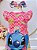 Vestido Infantil Lilo e Stitch Luxo Rosa Festas - Imagem 8
