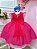 Vestido Infantil Stitch Rosa Meninas Com Glitter Festas - Imagem 3