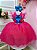 Vestido Infantil Stitch Rosa Meninas Com Glitter Festas - Imagem 1