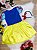 Vestido Infantil Branca de Neve Amarelo Com Tiara Luxo - Imagem 3