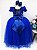 Vestido Infantil Realeza Azul Royal Renda Pérolas Festa Luxo - Imagem 3