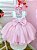 Vestido Infantil Coelho da Páscoa Saia Glitter Luxo - Imagem 4