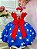 Vestido Infantil Mulher Maravilha Cinto de Pérolas Festas - Imagem 2