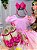 Kit Vestido Infantil Tinker Bell Rosa Fadas e Asa Borboletas - Imagem 2