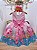 Vestido Infantil Rosa Unicórnio Festas de Aniversário Luxo - Imagem 6
