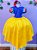 Fantasia Infantil Branca de Neve Amarelo Ouro Capa Tiara - Imagem 5