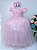 Vestido Infantil Rosa Longo Festa Luxo - Imagem 1