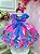 Vestido Infantil Stitch e Lilo Azul Luxo Menina Festa - Imagem 3
