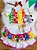 Conjunto Meninas Junino Cropped Colorido Branco Mini Saia - Imagem 1