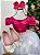 Vestido Infantil Dama de Honra Longo Pink Mari Peito Saia Branca - Imagem 2