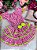 Conjunto Junino Xadrez Rosa Luxo Sofia - Imagem 3