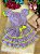 Conjunto Junino Luxo Sofia Xadrez Lilas - Imagem 4