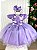 Vestido Jardim Encantado Lilás Apliques em Borboletas - Imagem 10