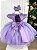 Vestido Jardim Encantado Lilás Apliques em Borboletas - Imagem 12