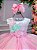 Vestido Jardim Encantado Rosa Festa Luxo - Imagem 4