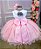 Vestido Jardim Encantado Rosa Festa Luxo - Imagem 3