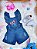 Macaquinho Jardineira Infantil Jeans Lilo e Stitch Luxo - Imagem 2
