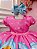 Vestido Infantil Bolofofos Rosa Colorido Festas Luxo - Imagem 2