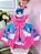 Vestido Infantil Stitch e Angel Apaixonado Luxo Menina Festa - Imagem 3