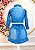 Conjunto Infantil Jaqueta e Saia Jeans Azul Luxo - Imagem 4