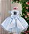 Vestido Jardim Encantado Isis Luxinho Azul Bebe - Imagem 4