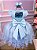 Vestido Infantil Azul Bebe Jardim Encantado Festa Luxo Alice - Imagem 4