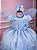 Vestido Infantil Azul Bebe Jardim Encantado Festa Luxo Alice - Imagem 6